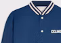 Details for CELINE Men’s Navy Blue SS24 Logo Print Loose-Fit Varsity Jacket. 2W22C227R-07MR