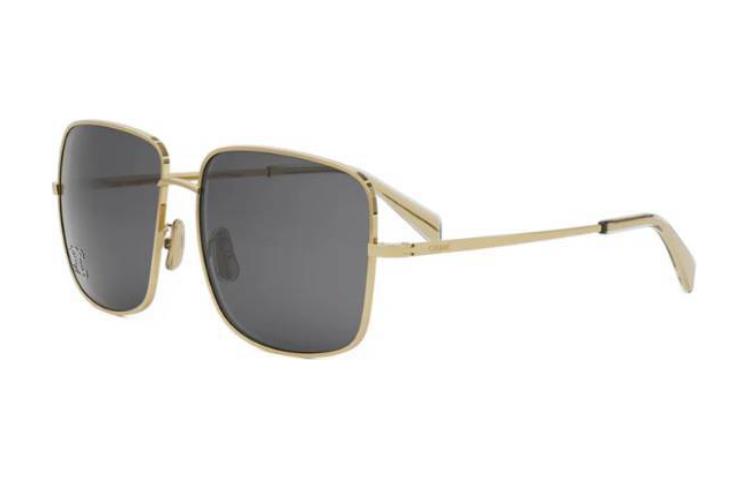 Order 赛琳金属方形黄色太阳镜 情侣款 CL40284U