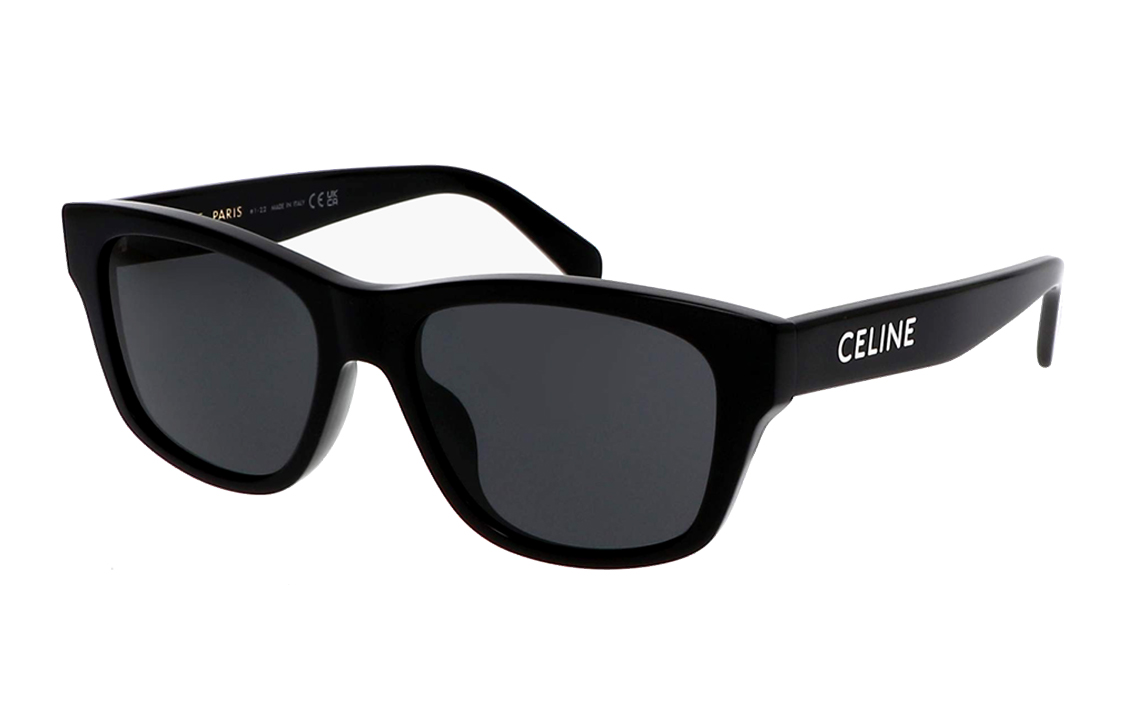 CELINE Minimalist Rectangle Sunglasses Black Unisex Fashion Trendy Pair CL40249U-01A