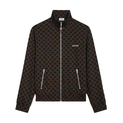 Celine Monogram Zip-Up Sports Jacket for Men in Black 2Y87G366T-39MB