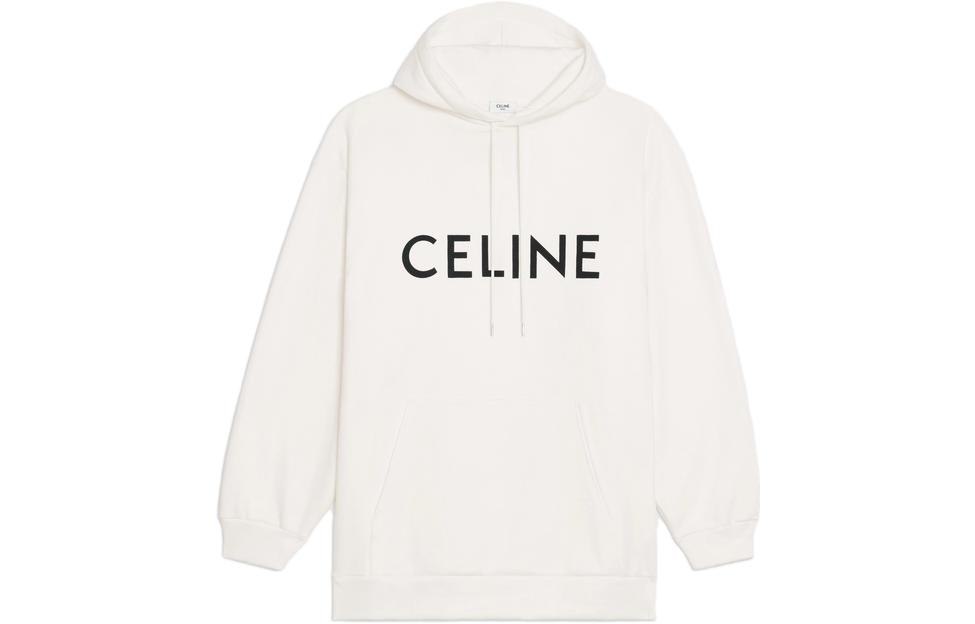 Celine Off-White Letter Logo Printed Casual Sweatshirt 2Y668670Q-01OB