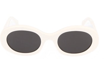 CELINE Oval Acetate Sunglasses Unisex White with Logo Temples. CL40194U25A25A CELINE Oval Acetate Sunglasses Unisex White with Logo Temples. CL40194U25A25A