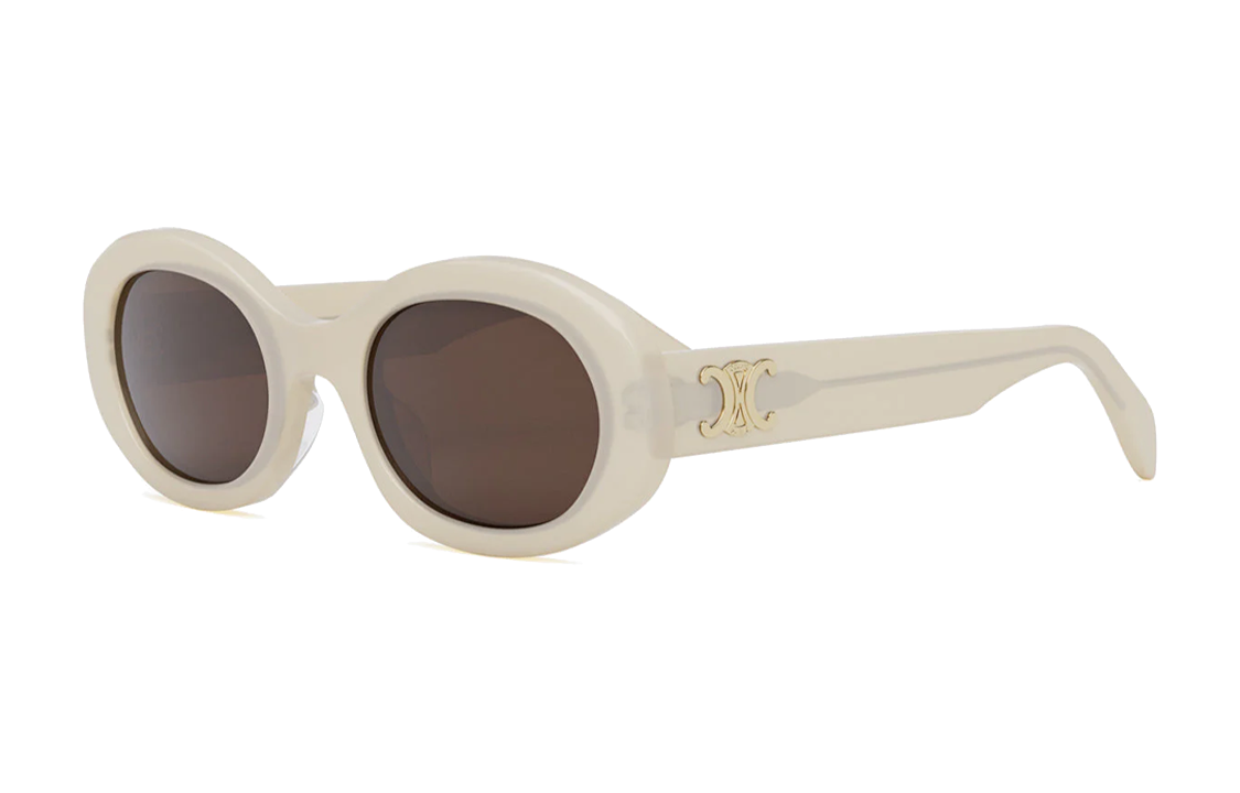 CELINE Oval Sunglasses Unisex with Side Pattern Design for Couples. cl40194u-25e