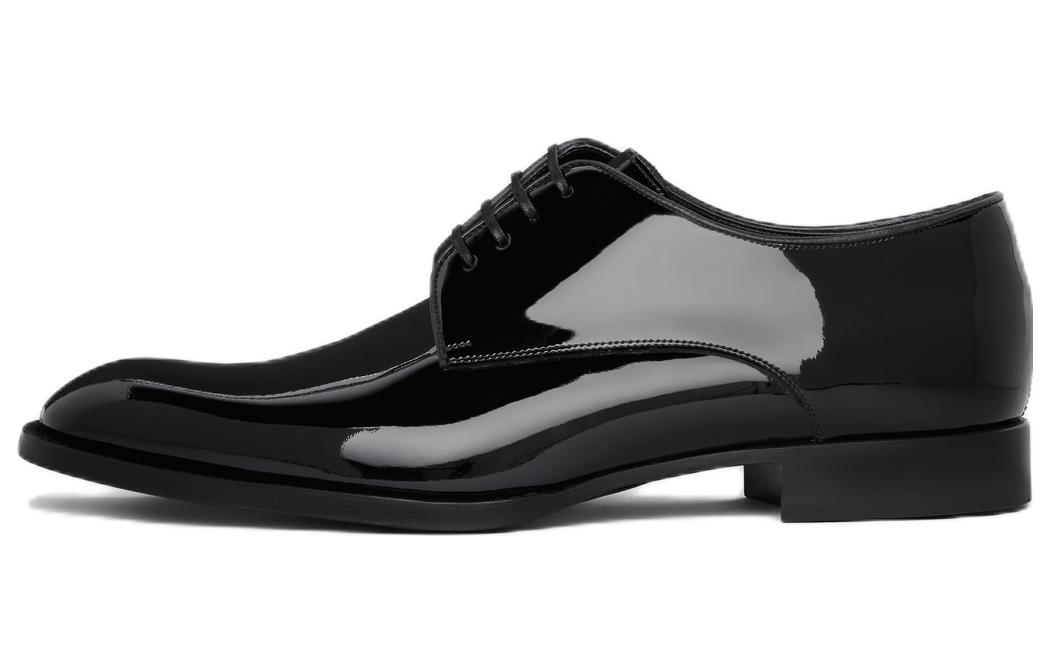 CELINE Patent Lace-Up Derby 'Black'