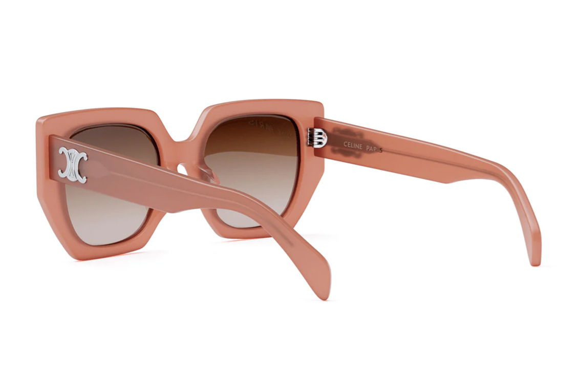 CELINE Pink Irregular Acetate Sunglasses with Side Logo Unisex Couple Design. CL40239F-74F 圖 5