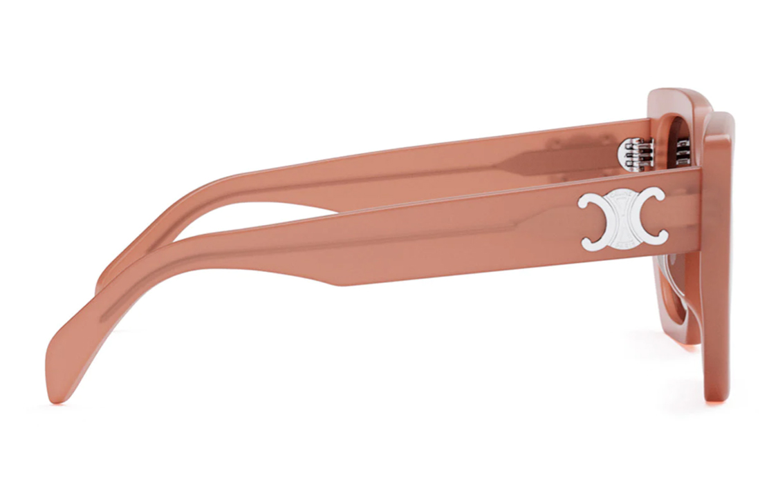 CELINE Pink Irregular Acetate Sunglasses with Side Logo Unisex Couple Design. CL40239F-74F 圖 7