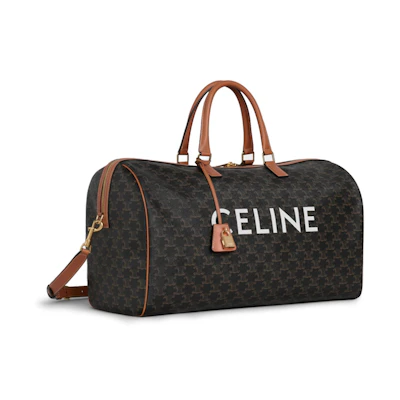 Celine Print Voyage Bag Large Triomphe Tan