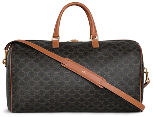 赛琳大型Triomphe印花旅行袋 棕色 Order 赛琳大型Triomphe印花旅行袋 棕色