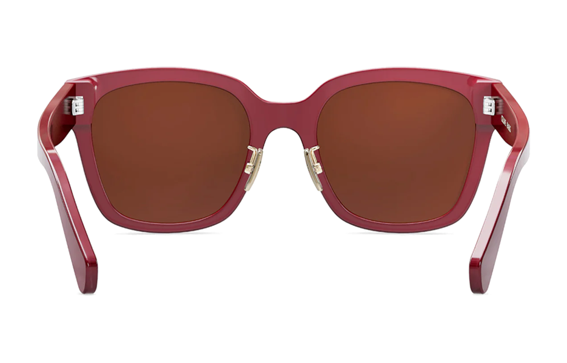 CELINE Red Irregular Sunglasses Unisex Couple Style with Metal Acetate Logo Trim. CL40222F-74S 圖 4