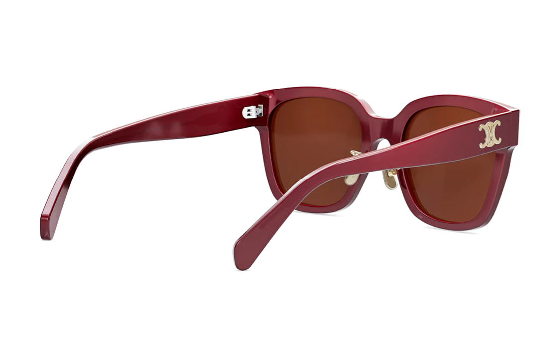 CELINE Red Irregular Sunglasses Unisex Couple Style with Metal Acetate Logo Trim. CL40222F-74S 圖 6