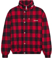 Celine Red Letter Print Loose Fit Detachable Hood Zip-Up Jacket 2W404018F-27RB Celine Red Letter Print Loose Fit Detachable Hood Zip-Up Jacket 2W404018F-27RB