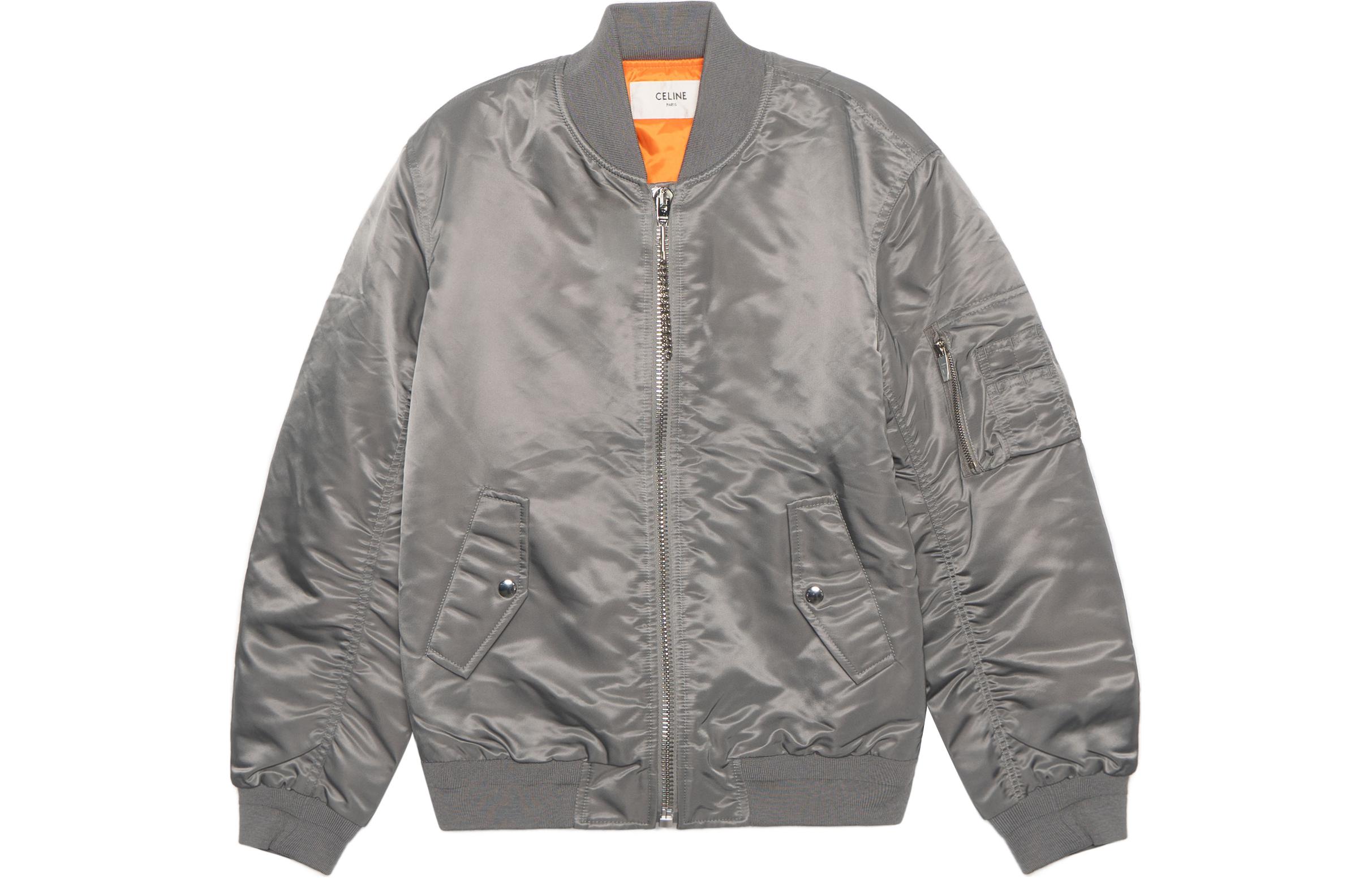 Celine Reversible Twill Loose Bomber Jacket Gray 2W426889O-09GG