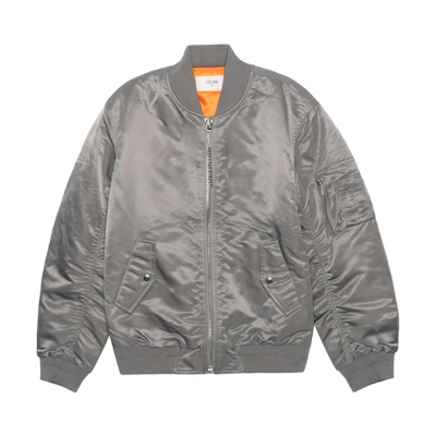 Celine Reversible Twill Loose Bomber Jacket Gray 2W426889O-09GG