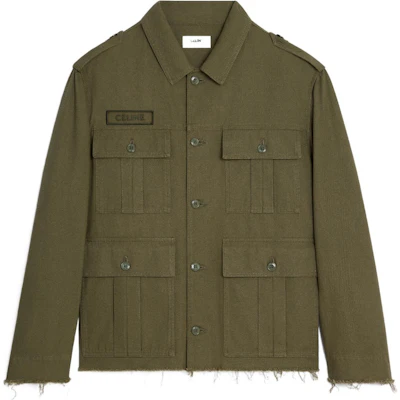 Celine Saharienne Jaket Katun - Jaket Panjang Olive Green Lengan Panjang Casual 2W44B177R-02KK Buy Celine Saharienne Jaket Katun - Jaket Panjang Olive Green Lengan Panjang Casual 2W44B177R-02KK
