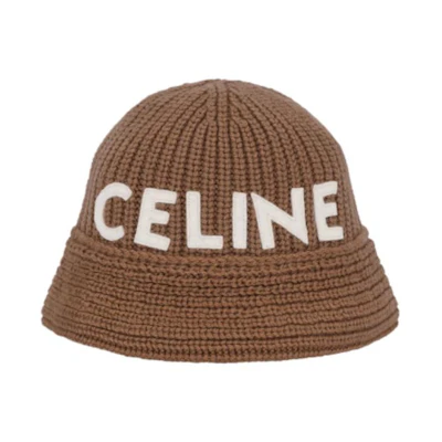 CELINE Seamless Cashmere Fisherman Hat Brown for Men 2A47T384D-02CM