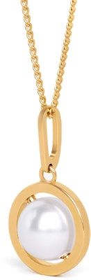 CELINE 金色黄铜珍珠吊坠项链 饰以树脂珠光。 46Z116BPE-01GI Lookbook CELINE 金色黄铜珍珠吊坠项链 饰以树脂珠光。 46Z116BPE-01GI