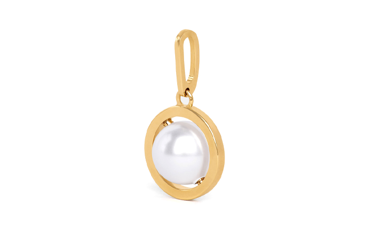 Shop CELINE Separables Loket Emas Kuning dengan Mutiara Resin Rantai Leher Emas. 46Z116BPE-01GI