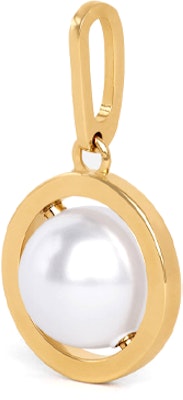 CELINE 金色黄铜珍珠吊坠项链 饰以树脂珠光。 46Z116BPE-01GI Shop CELINE 金色黄铜珍珠吊坠项链 饰以树脂珠光。 46Z116BPE-01GI