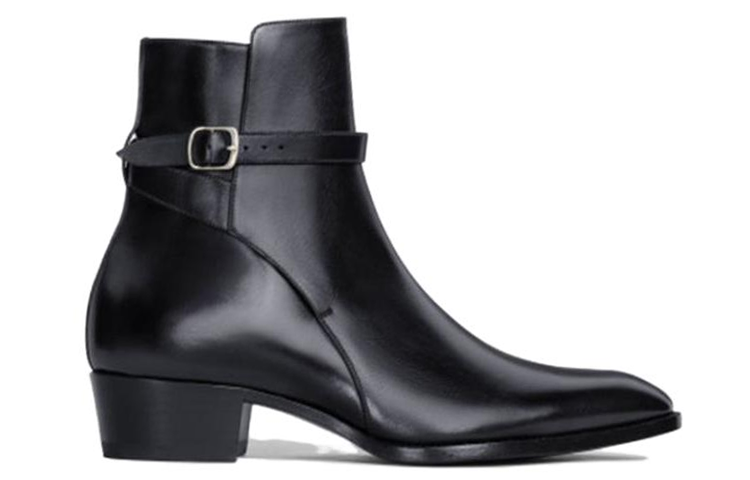 CELINE Shiny Calfskin Ankle Boots 'Black' 圖 2