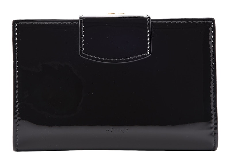 Buy Celine Shiny Calfskin Multifunction Wallet Medium Black Patent