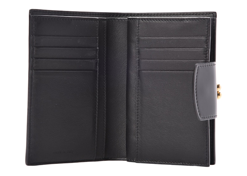 Lookbook Celine Shiny Calfskin Multifunction Wallet Medium Black Patent