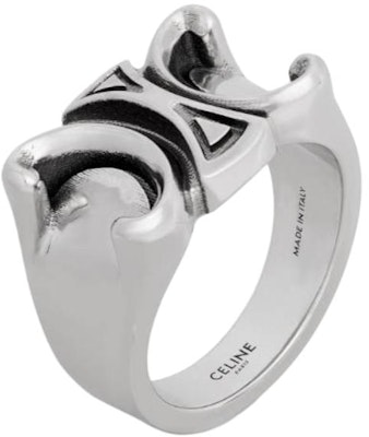 CELINE銀色黃銅戒指男款 - 極簡純色設計 461DR6BRA36SI Order CELINE銀色黃銅戒指男款 - 極簡純色設計 461DR6BRA36SI