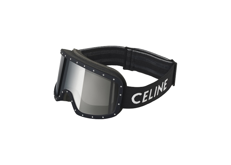 Celine Silver Mirror Lenses Ski Mask Black (4S196CMBC.38BL)
