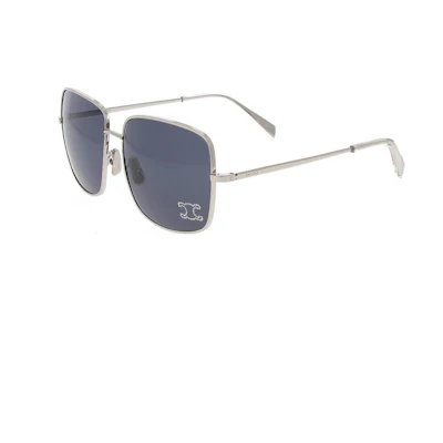 CELINE Silver Rectangular Sunglasses Unisex with Letter Detail Temples MIINTO-46828d83fed7ccde3cca