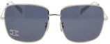 Lookbook CELINE Silver Rectangular Sunglasses Unisex with Letter Detail Temples MIINTO-46828d83fed7ccde3cca