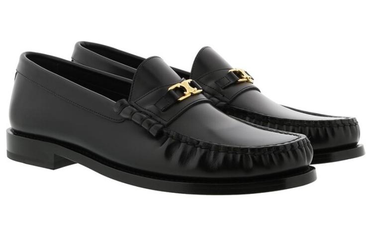 Shop CELINE 黑色一脚蹬休闲鞋 333563001C.38NO