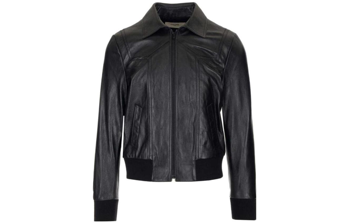 Celine Solid Color Zip Pocket Jacket - Black 2E499280D-38NO