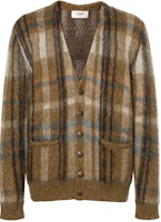 CELINE SS21 Green Plaid Mohair Cardigan Sweater Jacket 2A32J204L-30GN CELINE SS21 Green Plaid Mohair Cardigan Sweater Jacket 2A32J204L-30GN