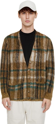 CELINE SS21 グリーン チェック モヘア カーディガン セーター ジャケット 2A32J204L-30GN Shop CELINE SS21 グリーン チェック モヘア カーディガン セーター ジャケット 2A32J204L-30GN