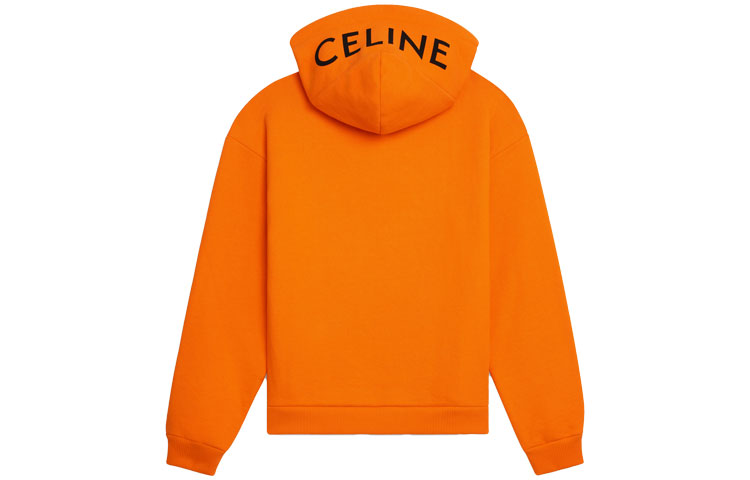 CELINE SS21 Logo Print Fleece Pullover Oversized Hoodie Orange (). 2Y499052H-20BN 圖 2