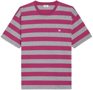 CELINE SS21 男裝粉紅條紋寬鬆圓領T恤。 2X651795M-25GR Buy CELINE SS21 男裝粉紅條紋寬鬆圓領T恤。 2X651795M-25GR