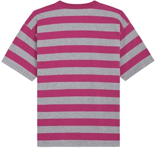 CELINE SS21 男裝粉紅條紋寬鬆圓領T恤。 2X651795M-25GR Lookbook CELINE SS21 男裝粉紅條紋寬鬆圓領T恤。 2X651795M-25GR