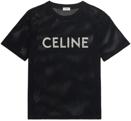 CELINE SS22 Camiseta Negra Cuello Redondo Manga Corta con Letras. 2X62A950P-38AW Order CELINE SS22 Camiseta Negra Cuello Redondo Manga Corta con Letras. 2X62A950P-38AW