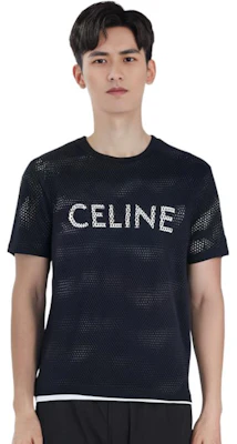 CELINE SS22 Camiseta Negra Cuello Redondo Manga Corta con Letras. 2X62A950P-38AW Purchase CELINE SS22 Camiseta Negra Cuello Redondo Manga Corta con Letras. 2X62A950P-38AW
