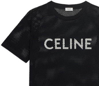 CELINE SS22 黑色字母印花短袖T恤 2X62A950P-38AW Details for CELINE SS22 黑色字母印花短袖T恤 2X62A950P-38AW