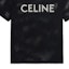 Sizing CELINE SS22 Kaos Hitam Crewneck Lengan Pendek dengan Cetak Huruf 2X62A950P-38AW