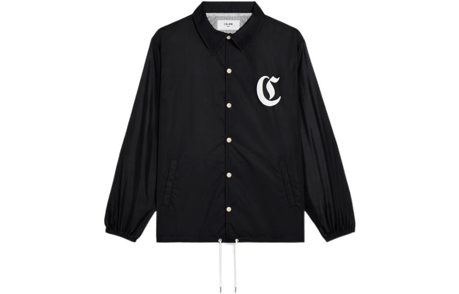 CELINE SS22  Black Logo Print Jacket. 2W544495M-38NO