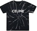 Order CELINE SS22 Kaos Crewneck Hitam Tie-Dye Logo Print 2X820643O-38AW