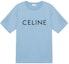 Buy CELINE SS22 蓝色修身棉质短袖标志针织T恤 2X681671Q-05WL