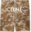 Order CELINE SS22 Camouflage Cotton Fleece Casual Shorts Brown. 2Z156247Q-08CW