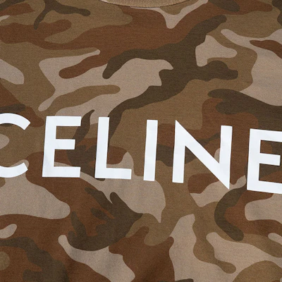 CELINE SS22 Camouflage Logo Loose Fit T-Shirt - Camo Color. 2X681246Q-08CW 3