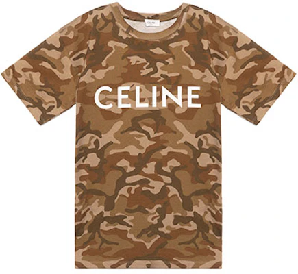 CELINE SS22 Camouflage Logo Loose Fit T-Shirt - Camo Color. 2X681246Q-08CW Order CELINE SS22 Camouflage Logo Loose Fit T-Shirt - Camo Color. 2X681246Q-08CW