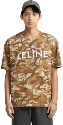 CELINE SS22 Camouflage Logo Loose Fit T-Shirt - Camo Color. 2X681246Q-08CW Sizing CELINE SS22 Camouflage Logo Loose Fit T-Shirt - Camo Color. 2X681246Q-08CW