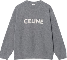 CELINE SS22 Grey Pullover Sweater with Logo. 2A11X667Q-09GM CELINE SS22 Grey Pullover Sweater with Logo. 2A11X667Q-09GM