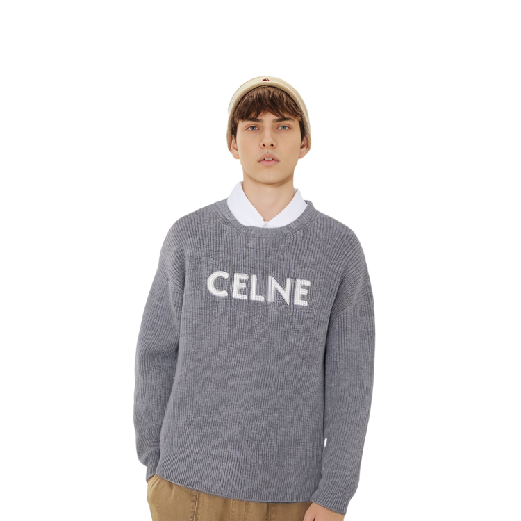 Purchase Suéter Gris CELINE SS22 con Logo. 2A11X667Q-09GM