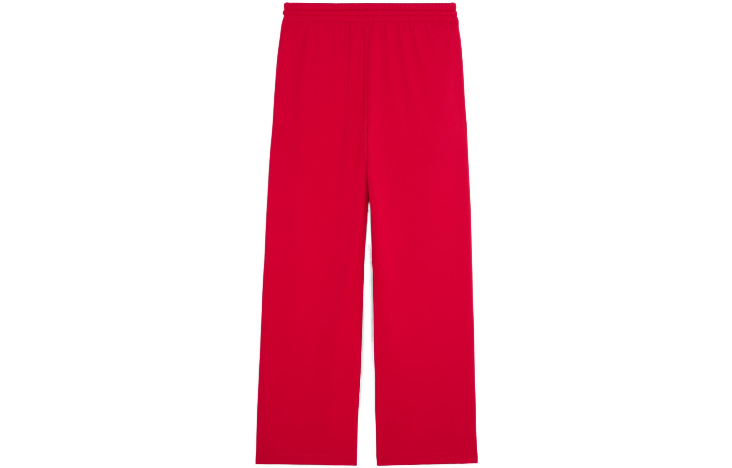 Lookbook 셀린느 SS22 레드 로고 프린트 니트 와이드 레그 트랙 팬츠. 2Z135121O-27RO